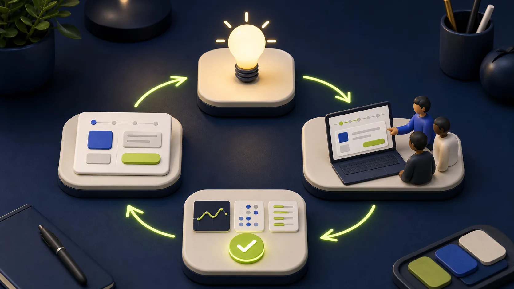MVP development for startup evidence loop from idea to product, users, data, and next decision